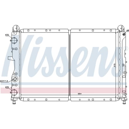 Radiator, motorkoeling NISSENS 61873