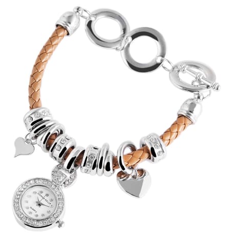 DONNA KELLY Dameshorloge imitatieleer Crystal-Besatz