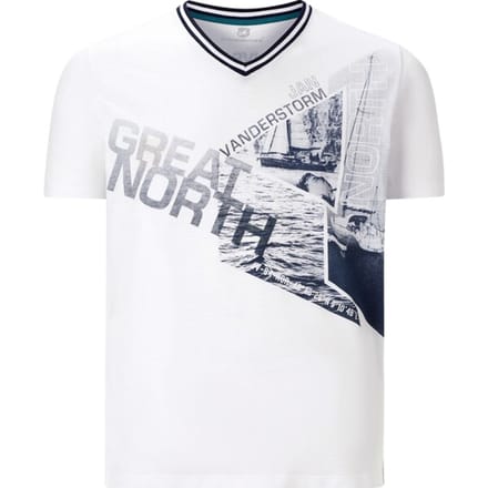 Jan Vanderstorm herren T-Shirt - 76/78 - wit - Plus Size