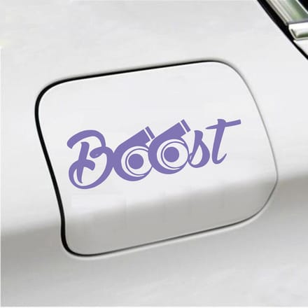 Bumpersticker - Boost - 6,3 X 19 - Paars