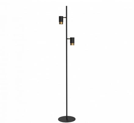 Kosilum - Elya - Vloerlamp - Zwart en goud - Aluminium