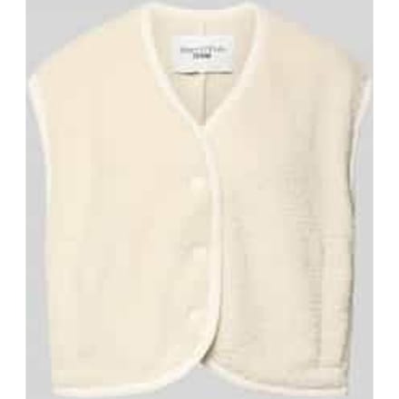 Boxy fit gilet van teddybont met drukknoopsluiting