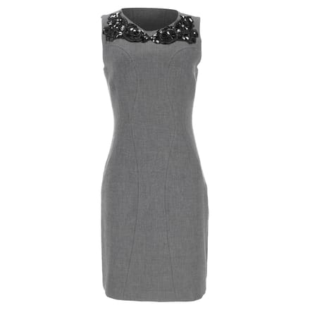 Diane Von Furstenberg Mackenzie jurk met versieringen in grijs polyester