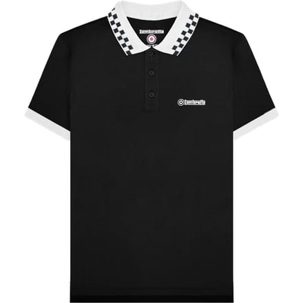 Lambretta Heren Geruite Poloshirt (Zwart)