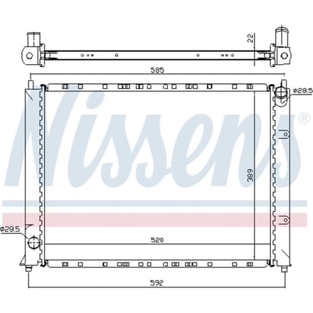 Radiator, motorkoeling NISSENS 64307A