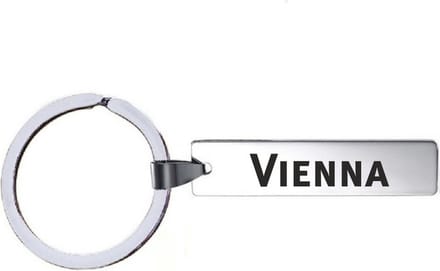 Sleutelhanger Met Naam - Vienna - RVS