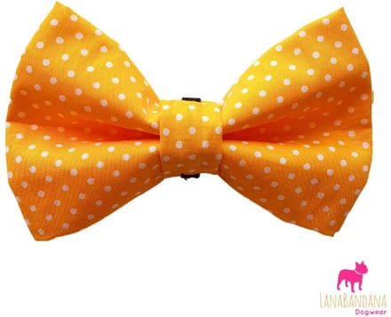 LanaBandana Dogwear | Bowtie | Yellow Dots | One size