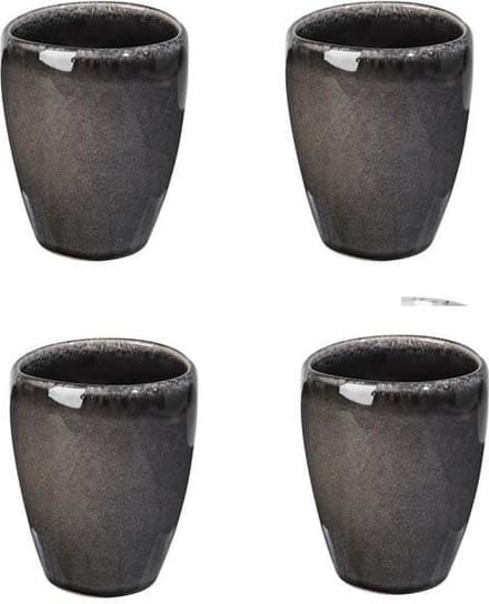 Broste Copenhagen Koffiemok Nordic Coal - Set van 4 - 25cl
