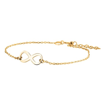 Zilver Verguld (Geel) Armband Infinity 17 + 2,5 Cm 3 Micron 2103161