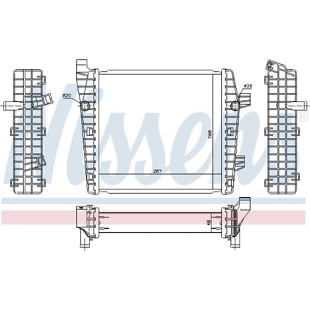 Lage-temperatuurRadiator, laadluchtRadiator NISSENS 65320