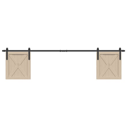 vidaXL - Ophangset - voor - schuifdeur - 213 - cm - koolstofstaal