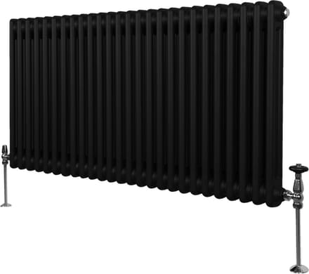 2-kolomsradiator - zwart - 600x1192 mm - 15 jaar garantie
