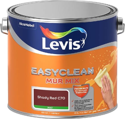 Levis - Easyclean Mur Mat Mix - Shady Red C70 - Mengverf - 2,5 L