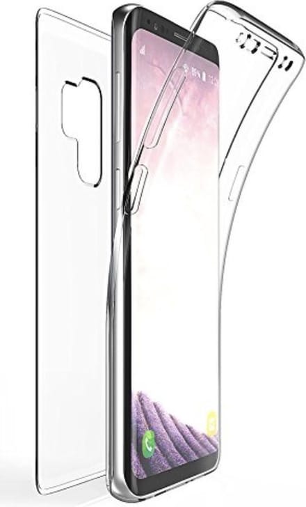 Hoesje geschikt voor Samsung Galaxy S9+ Plus - Siliconen TPU Case + Screenprotector Transparant Cover - (0.5mm)