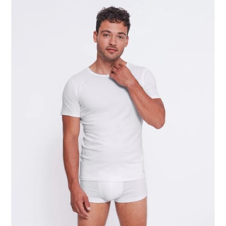 sloggi men GO ABC 2.0 O-Neck 2P Heren Ondershirt - WHITE - Maat S