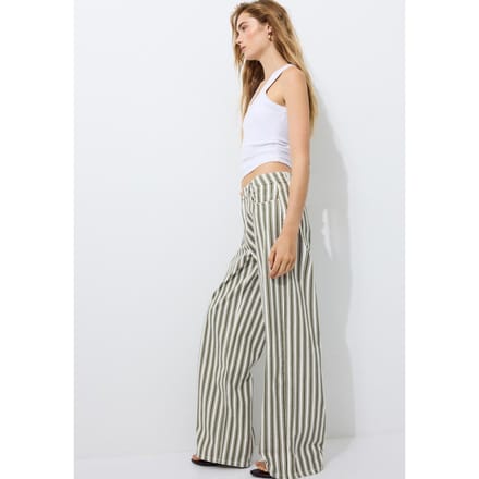 Stradivarius D91 jeans low-rise wide-leg keper  Kaki 44