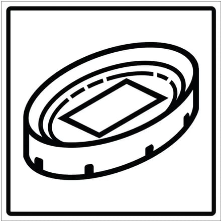 Stadion bord | gecoat dibond materiaal | 40 x 40 cm