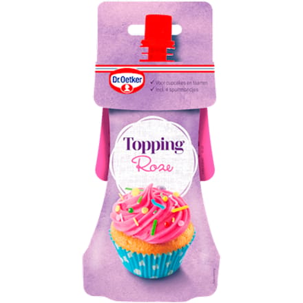 Topping roze taart versiering