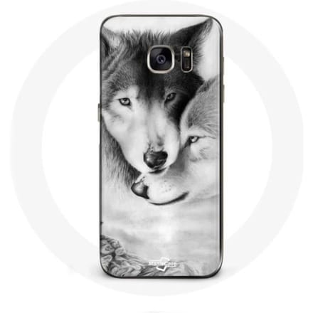 Samsung Galaxy S7 Hoesje Wolf Duo Dieren