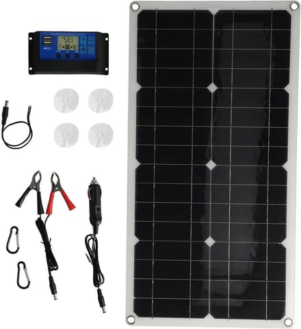 Zonnepaneel Kit - Acculader Set - Energie Opladen - Hoge Conversie Efficiëntie - 54x28cm Paneel