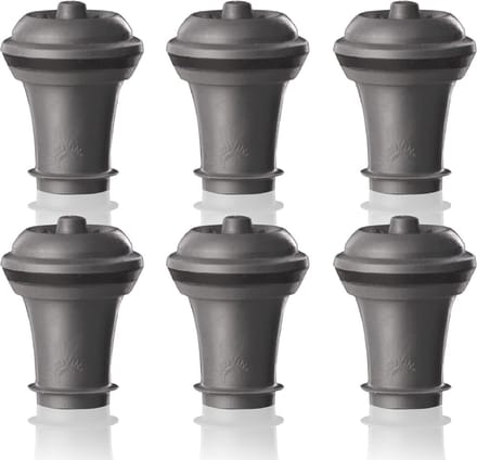 Set van 6 Vacuüm Stoppers voor Wijnflessen – Houdt Wijn Langer Vers