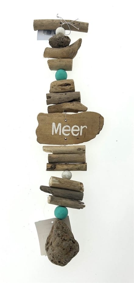 Guirlande Mira met stenen/driftwood ca 65 cm MEER
