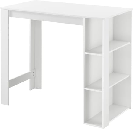 Bartafel Danderyd met 3 planken 120x60x105,5 cm wit [en.casa]