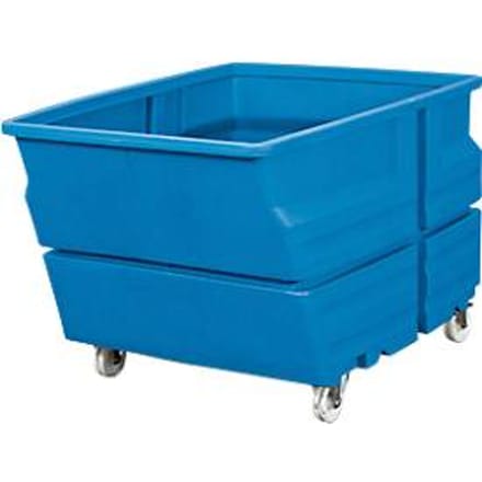 Universele container, polyethyleen, blauw, 800 l, B 1030 x D 1340 x H 900 mm, met wielen