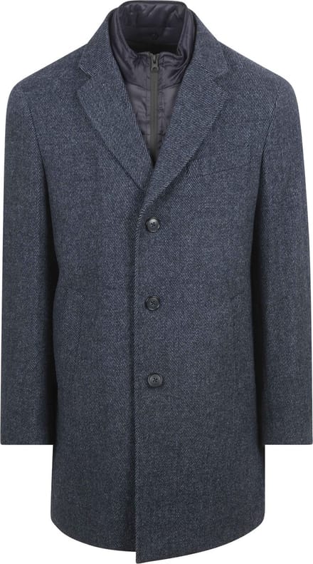 Suitable Coat Wol Twill Donkerblauw - Maat 54 - Heren - Mantels & coats