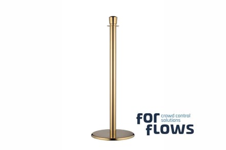 ForFlows Gala afzetpaal voor rode loper - Messing - Ovale kop