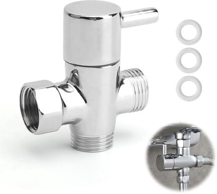 Allecto - Driewegventiel - 1/2 inch - Ergonomisch T-stuk - Chroom