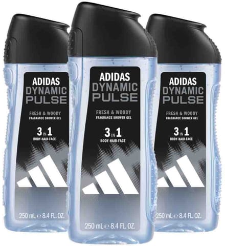 Adidas - Shower Gel Dynamic Pulse - 3 x 250 ml - Voordeelverpakking