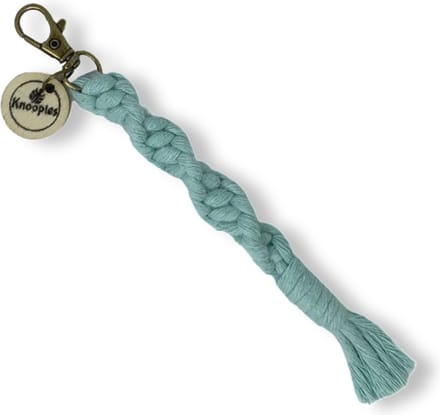 Macramé Sleutelhanger - Spiral Knots - Turquoise - Katoenkoord - Prijs per Stuk - Inclusief Verzendkosten