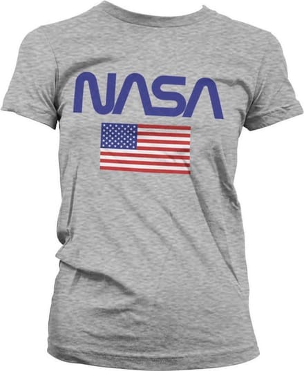 NASA Dames Tshirt -M- Old Glory Grijs