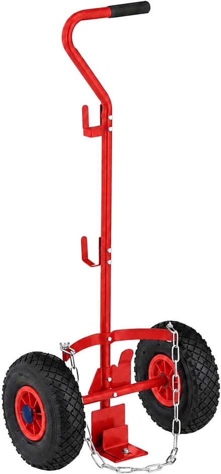 Steekwagen gasflessen - tot 3 en 5 kg - staal - rood