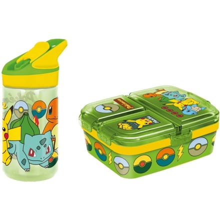 Pokemon lunchset; lunchbox en drinkfles
