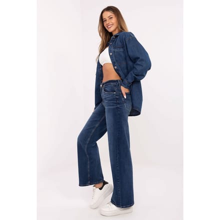 Nova Wide Jeans - Donkerblauw / M