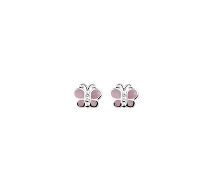 Zilver Gerhodineerde Oorknoppen vlinder 1329509