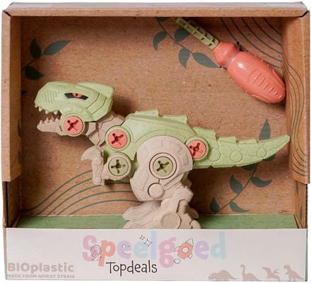 Speelgoedtopdeals - BIOplastic T-rex Dino - Educatief Speelgoed – Demonteerbaar met schroevendraaier