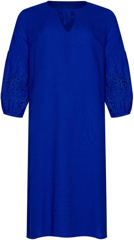 Pastunette Jurk Cobalt Sea - Linnen/Viscose - Blauw - Maat 46
