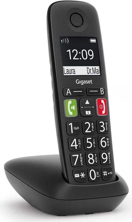 Draadloos DECT Telefoon Zwart - Groot Display en Gebruiksvriendelijk