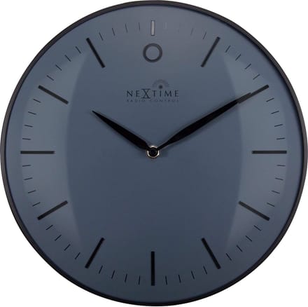 NeXtime - Design Wandklok - Radio controlled - Zwart - 30cm - Glamour Small RCC (DCF)