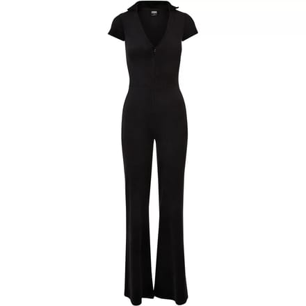 Urban Classics - Velvet Jumpsuit - M - Zwart
