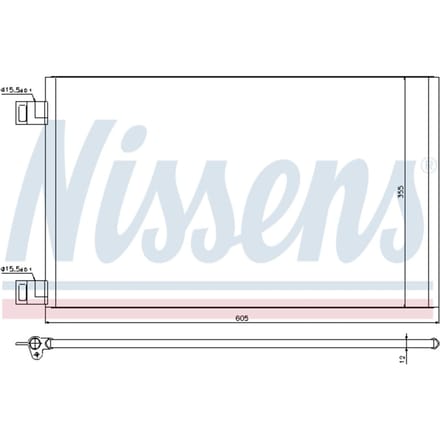 Condensator, airconditioning NISSENS 940184