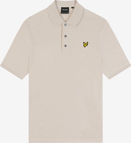 Lyle & Scott Heren Slub Polo Shirt in Beige