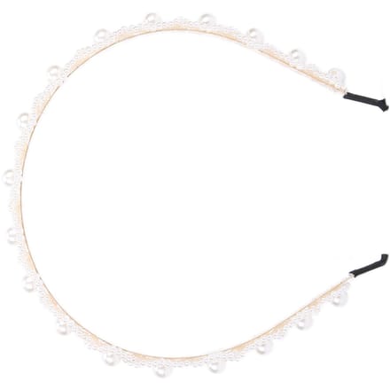 Faux Parel Modieuze Dames Legering Hoofddeksel Haarband Bruiloft Feest HaaraccessoireB white