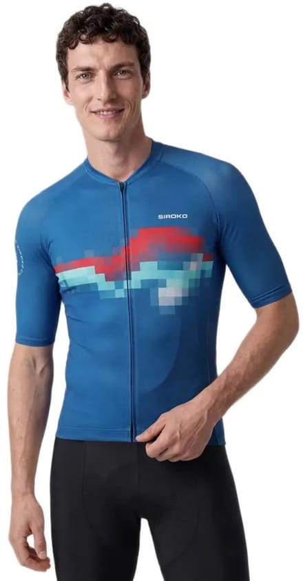 Siroko M3 Nrc Korte Mouw Wielertrui Blauw L Man