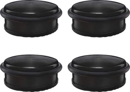 Protect-it Deurstopper/deurbuffer - 4x - D100 x H45mm - 1,15kg - zwart - premium - zonder montage