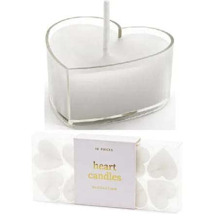 Partydeco - Theelichtjes hart - 4 cm - 10 stuks