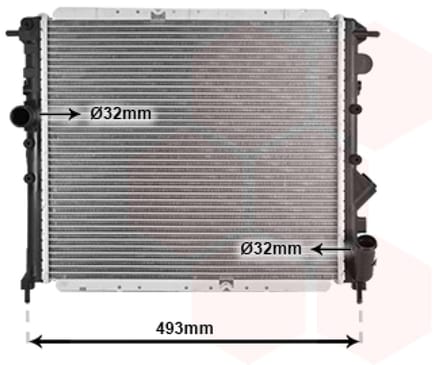 Van Wezel - RADIATOR VOOR RENAULT CLIO 1990-1998 7700803753